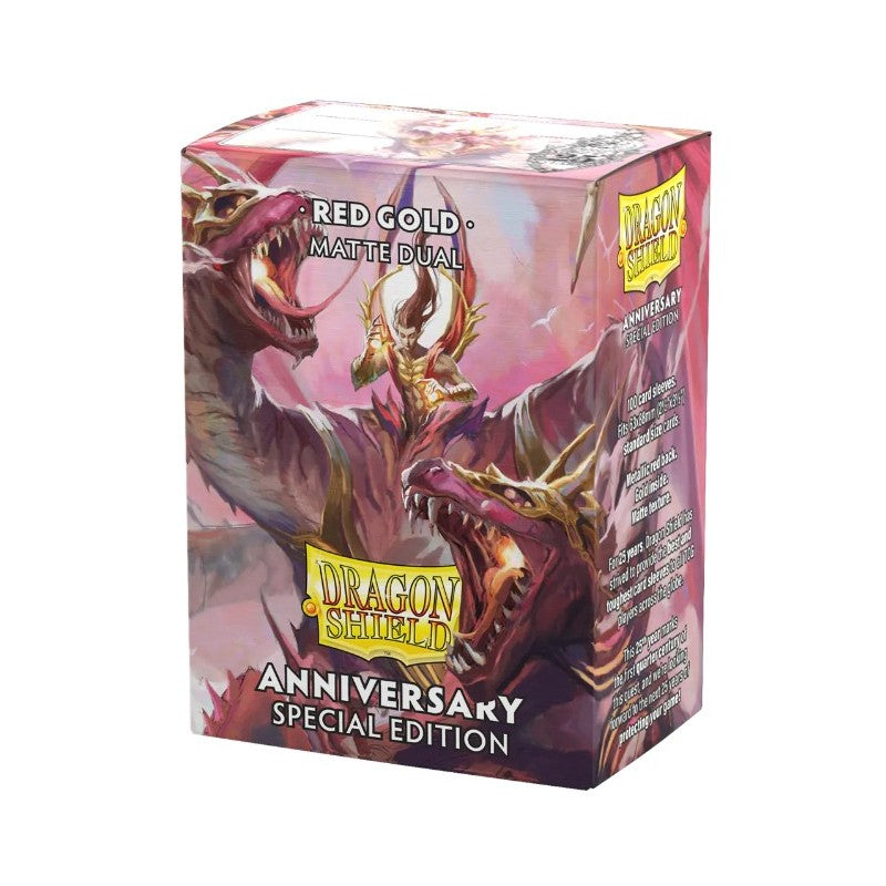 Dragon Shield - 25th Special Edition Red/Gold - Matte Dual Sleeves (Idéal MTG)