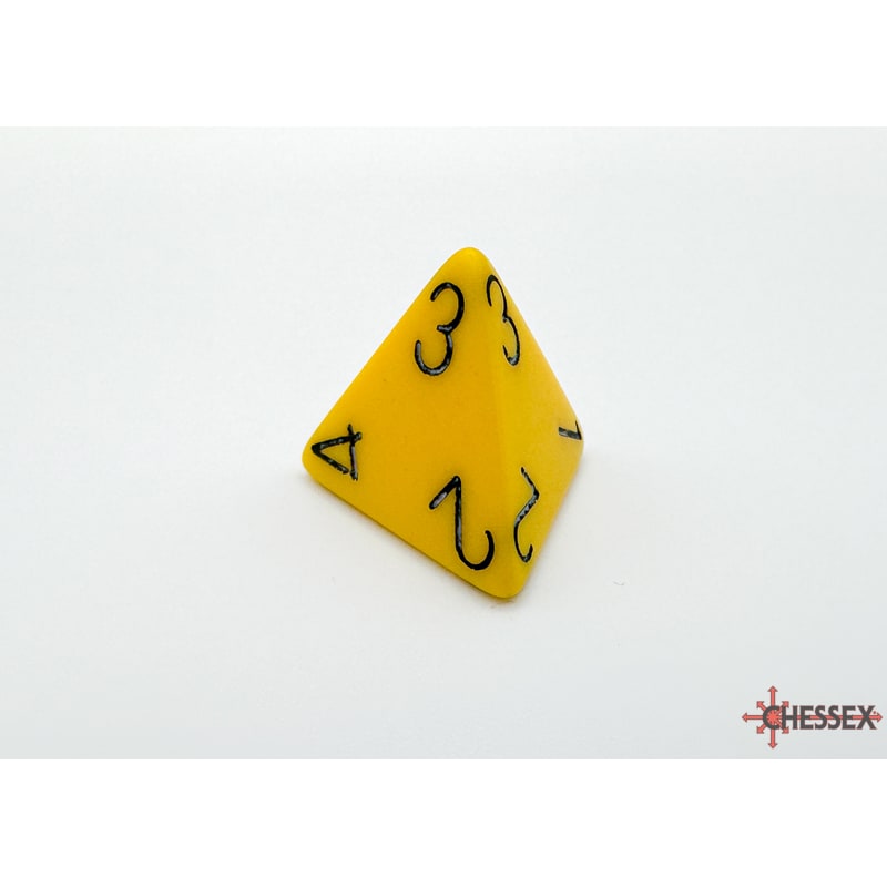 Dé à 4 faces jaune du set Chessex Nostalgia