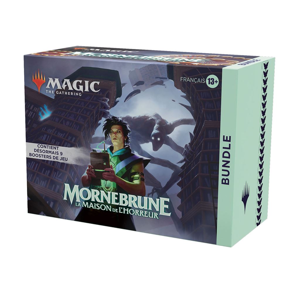 Bundle Magic: The Gathering Mornebrune : La Maison de l’horreur - 9 boosters de jeu, 30 cartes de terrain, 1 carte promo + des accessoires exclusifs (Version Française)