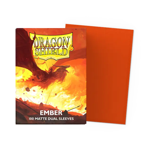Dragon Shield - Ember - Matte Dual Sleeves - Taille standard (idéal MTG)