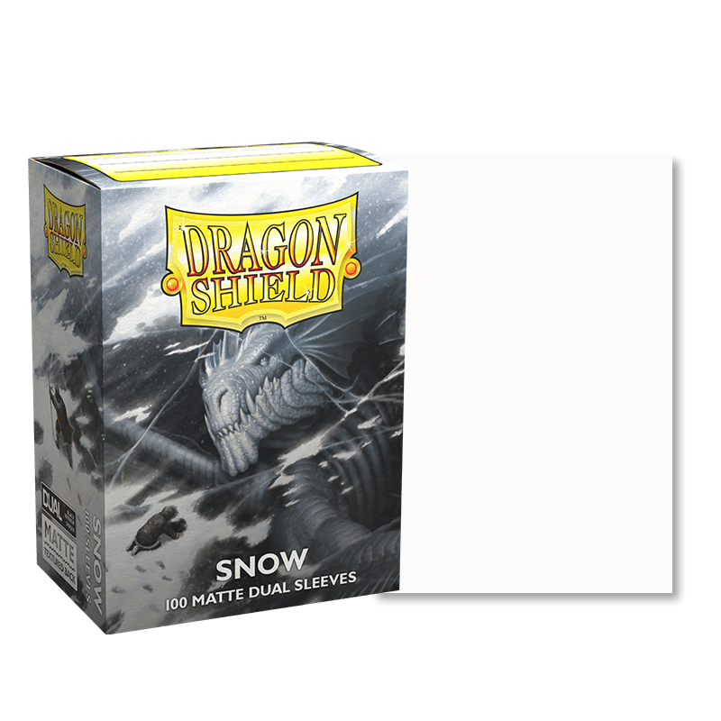 Dragon Shield - Snow - Matte Dual Sleeves - Taille standard (idéal MTG)