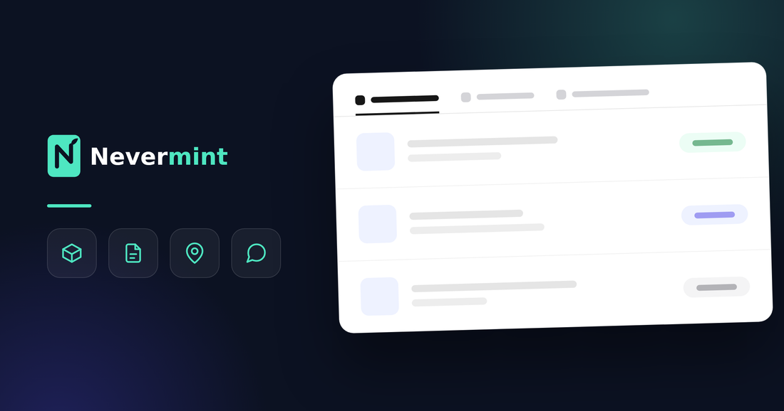 L’espace client Nevermint : commandes, factures, point relais et demandes.