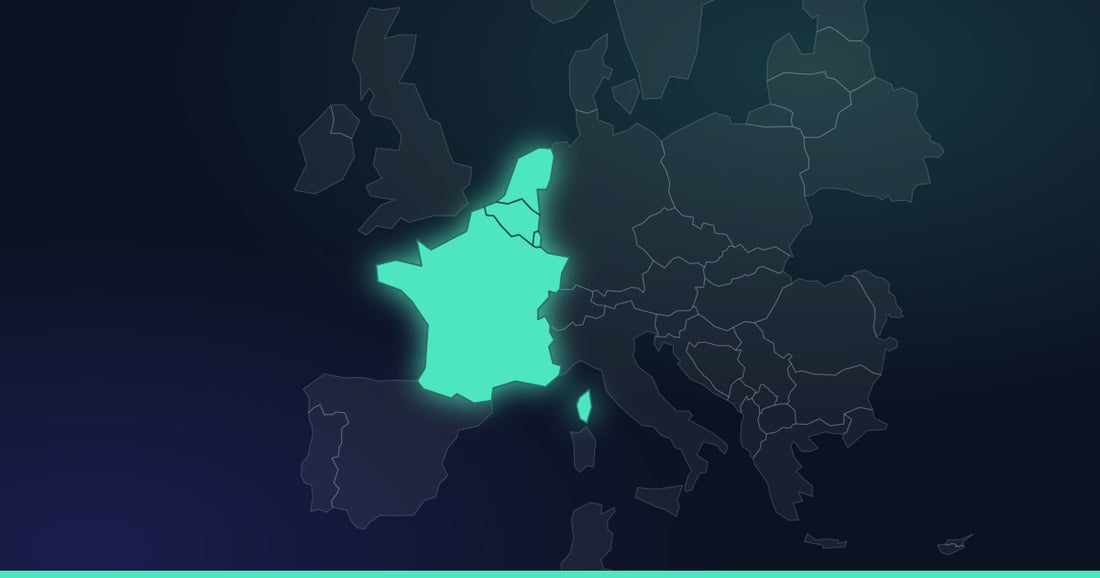 Carte d’Europe : France, Belgique, Luxembourg et Pays-Bas allumés.