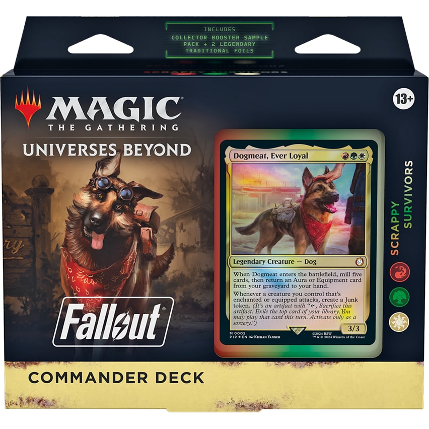 Deck Commander Fallout Scrappy Survivors, vue de côté