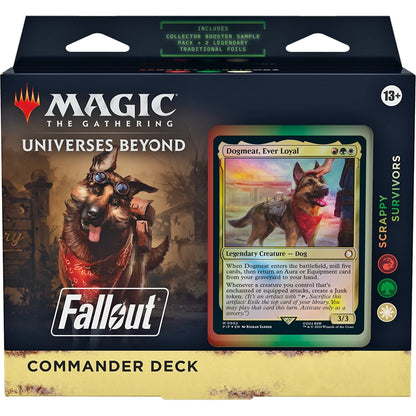 Deck Commander Fallout Scrappy Survivors, vue de côté