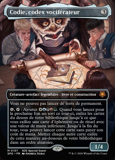 Codie, codex vociférateur [FR]