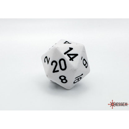 Dé à 20 faces blanc du set Chessex Nostalgia