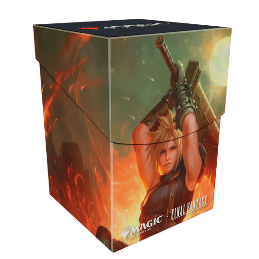 Ultra Pro 100+ Deck Box – Final Fantasy : Cloud, Ex‑SOLDIER (Idéal Magic Commander)