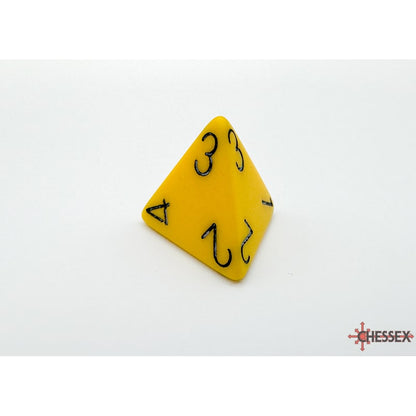 Dé à 4 faces jaune du set Chessex Nostalgia