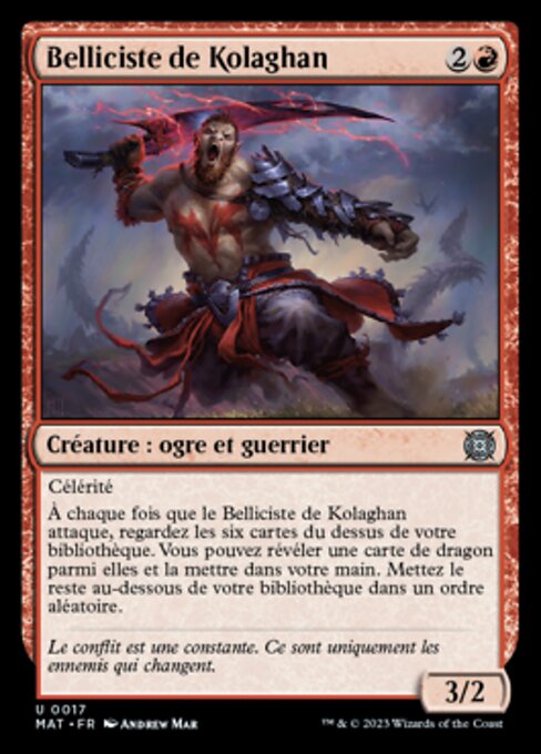 Belliciste de Kolaghan [FR]