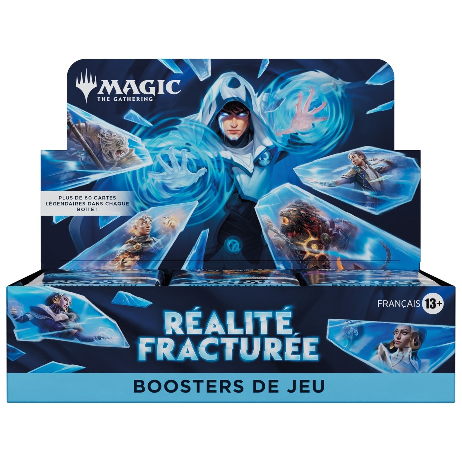 Boîte de 30 boosters de jeu Réalité fracturée vue de trois quarts