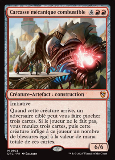 Carcasse mécanique combustible [FR]