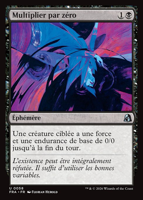 Multiplier par zéro [FR]