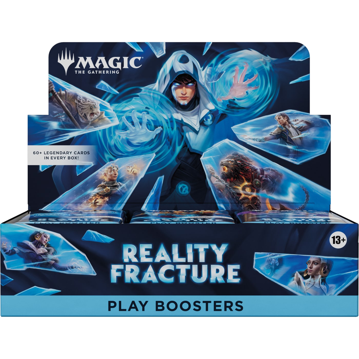 Boîte de 30 boosters de jeu Reality Fracture ouverte, boosters en place