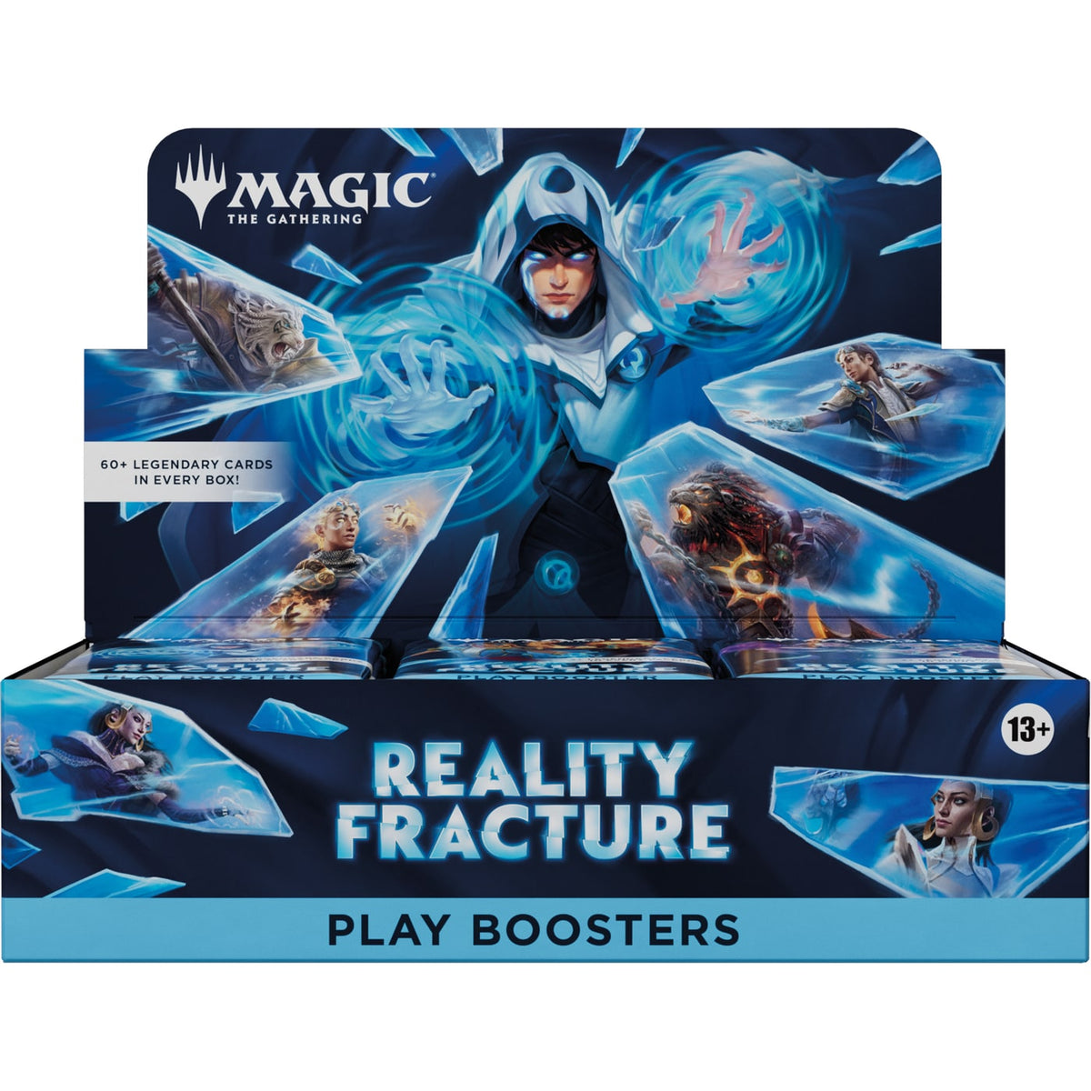 Boîte de 30 boosters de jeu Reality Fracture ouverte, boosters en place
