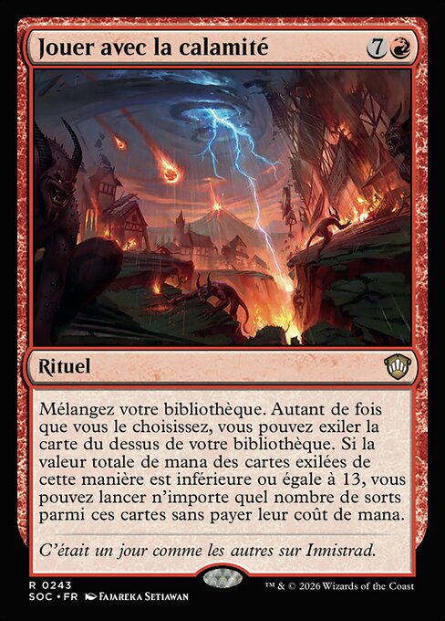 Jouer avec la calamité [FR]