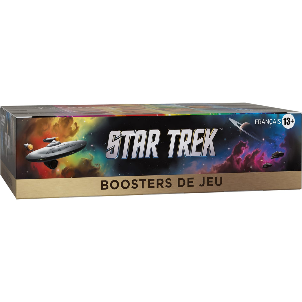 Boîte de 30 boosters de jeu Star Trek fermée, en français