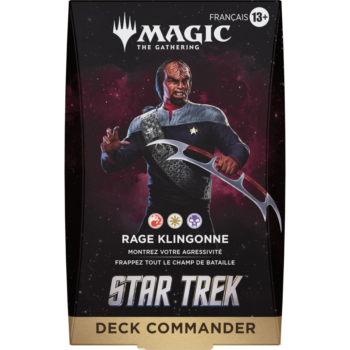 Deck Commander Star Trek Rage klingonne, vue de face