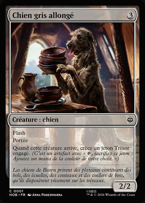 Chien gris allongé [FR]