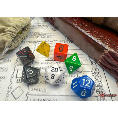 Accessoires - Dés - Chessex - Set de 7 dés D&D Nostalgia Opaque