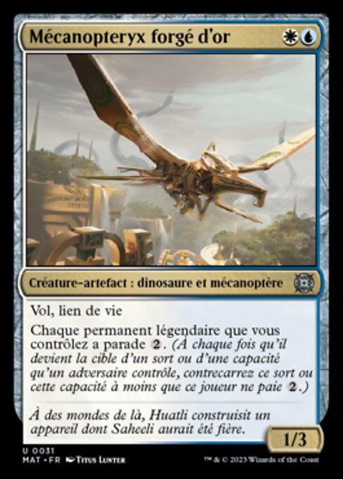 Mécanopteryx forgé d'or [FR]