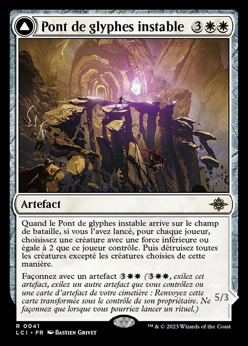 Pont de glyphes instable // Glyphe errant trombesable [FR] [FOIL]