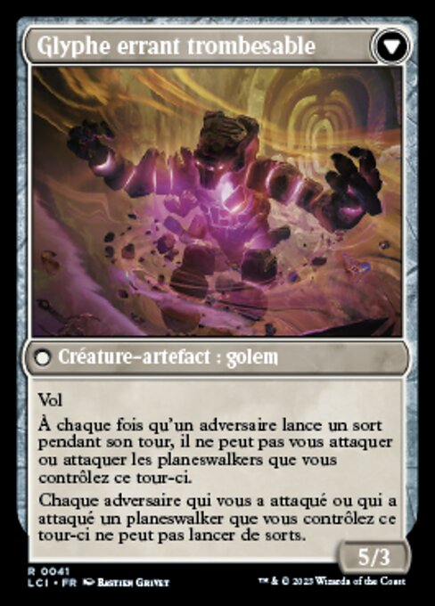 Pont de glyphes instable // Glyphe errant trombesable [FR] [FOIL]