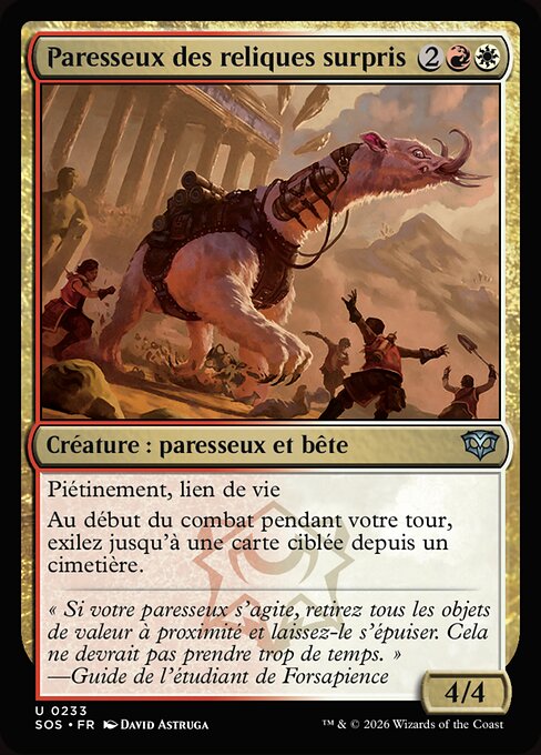Paresseux des reliques surpris [FR]
