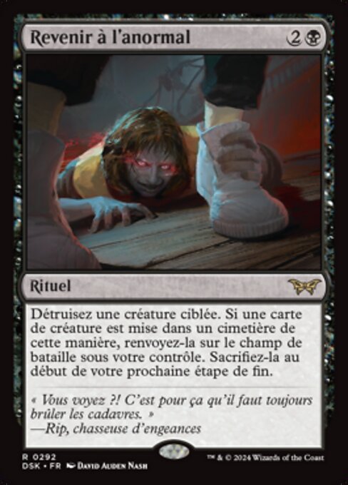 Revenir à l'anormal [FR]