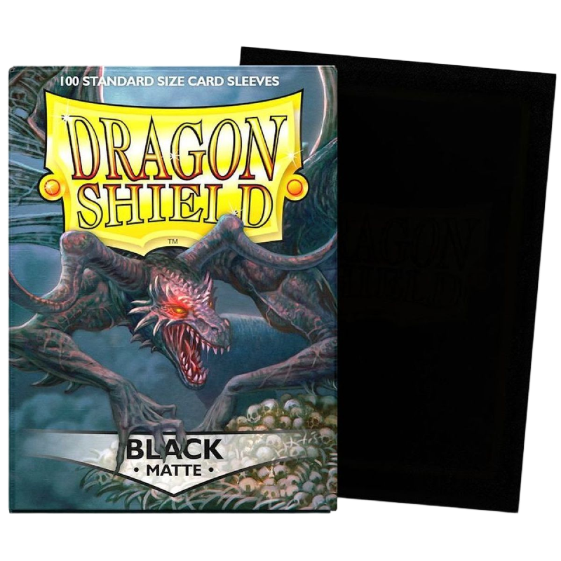 Dragon Shield - Black - Matte Sleeves - Taille standard (idéal MTG, One Piece, Riftbound)