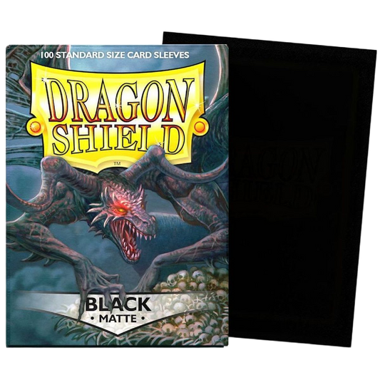 Dragon Shield - Black - Matte Sleeves - Taille standard (idéal MTG, One Piece, Riftbound)