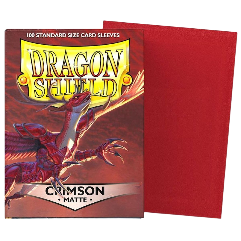 Dragon Shield - Crimson - Matte Sleeves - Taille standard (idéal MTG, One Piece, Riftbound)