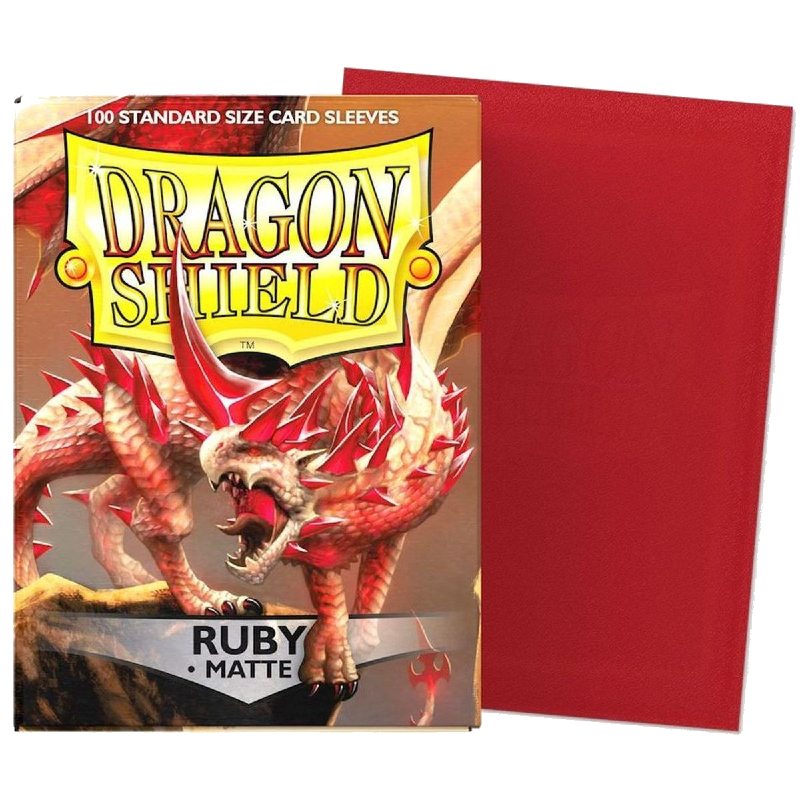 Dragon Shield - Ruby - Matte Sleeves - Taille standard (idéal MTG, One Piece, Riftbound)