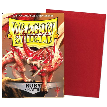 Dragon Shield - Ruby - Matte Sleeves - Taille standard (idéal MTG, One Piece, Riftbound)