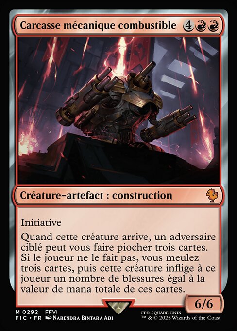 Carcasse mécanique combustible [FR]