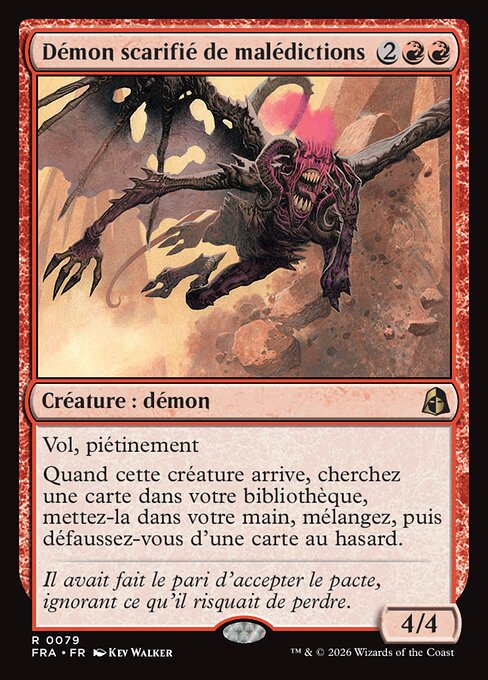 Démon scarifié de malédictions [FR] [FOIL]